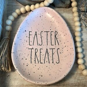 Rae Dunn Speckled Pink Easter Egg Plate